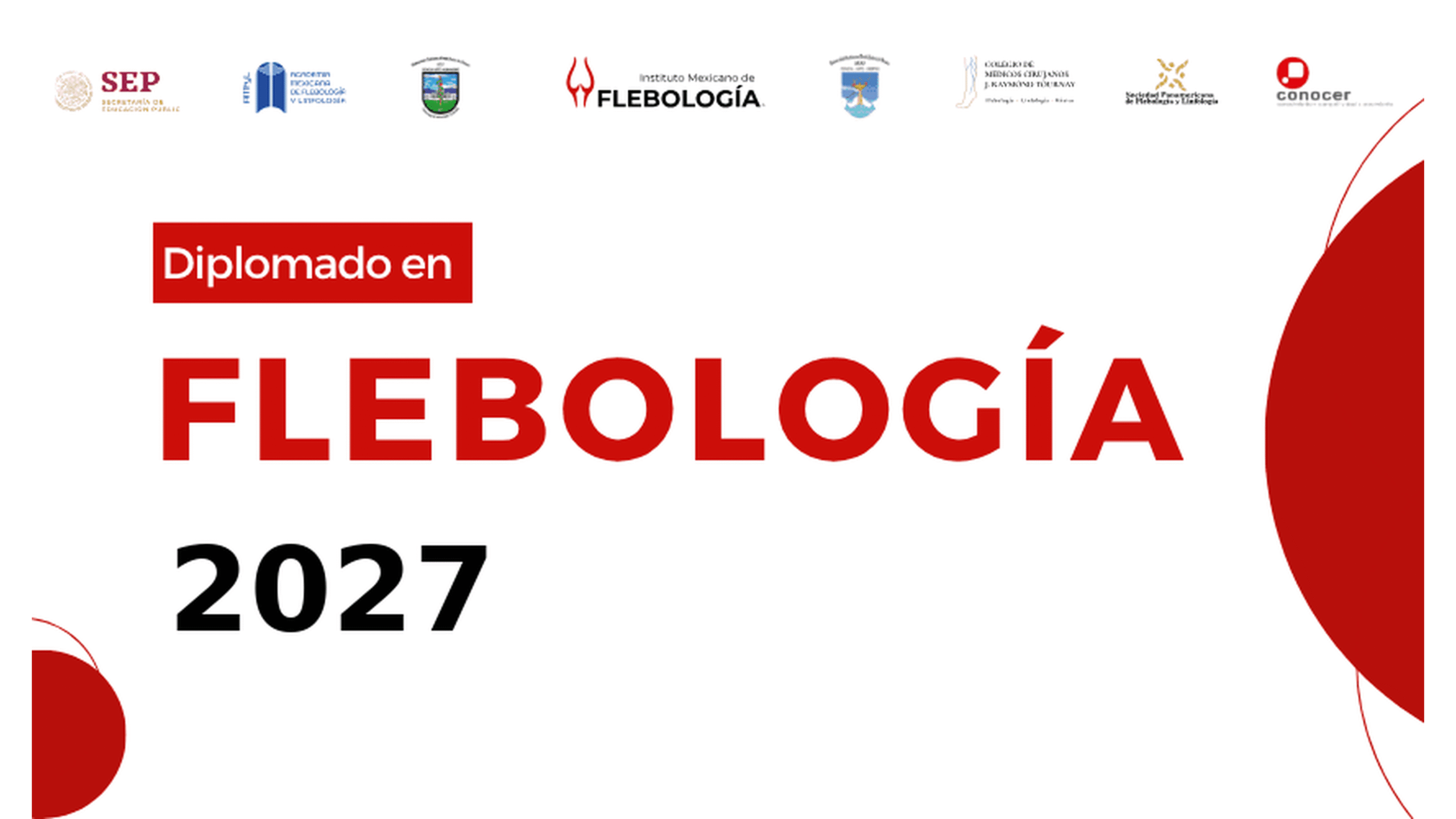 BANNER IMAGEN Diplomado en Flebología 2025 Curso Taller Capacitación Escleroterapia IMF Instituto